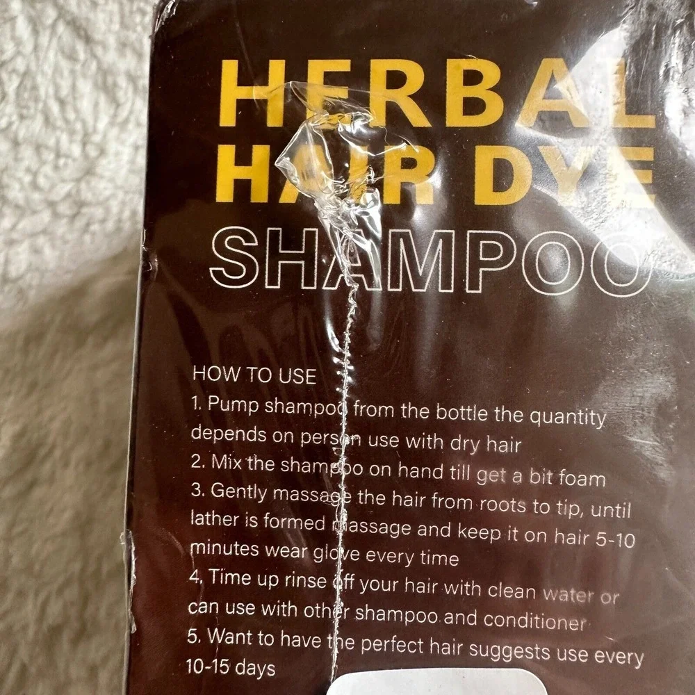 Herbal Hair Dye‎ Shampoo Herbal Essence 100% Grey Coverage - Herbal Ingredients
